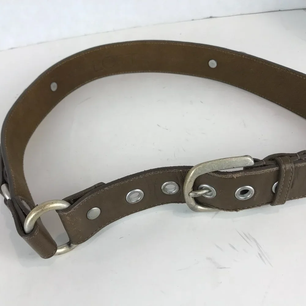 Loft Tan Leather Adjustable Belt, XS